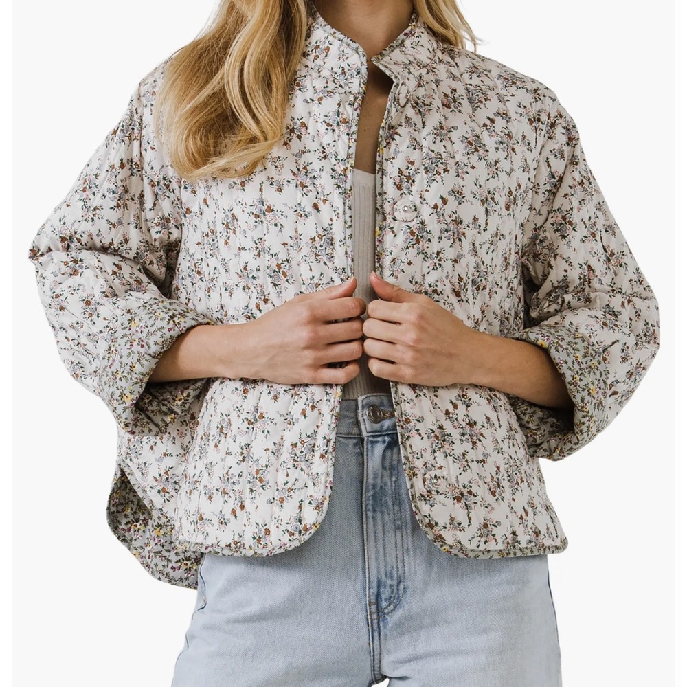 English Factory Floral Quilted Jacket
